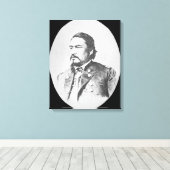 Ely Samuel Parker (1828-95) Seneca Chief und Feder Leinwanddruck (Insitu (Holzboden))