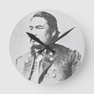 Ely Samuel Parker (1828-95) Seneca Leiter und Runde Wanduhr