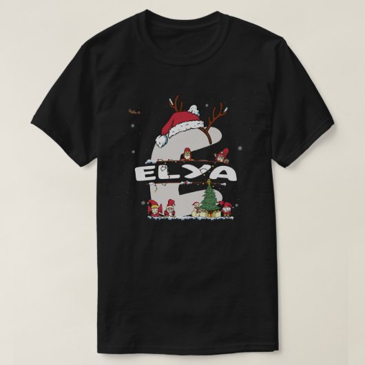 Elya Christmasw Elya Name for funny Xmas T-Shirt (Design vorne)