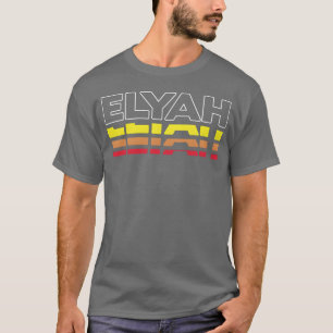Elyah Vorname Lustig Vintage Sonnenuntergang Elyah T-Shirt