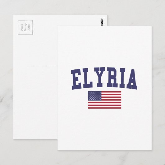 Elyria US-Flagge Postkarte (Vorne/Hinten)