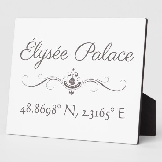 Élysée Palace Latitude Longitude Fotoplatte (Seite)