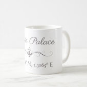 Élysée Palace Latitude Longitude Kaffeetasse (VorderseiteRechts)