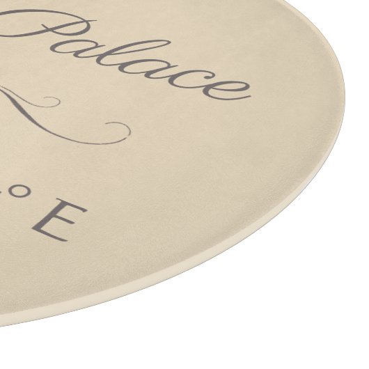 Élysée Palace Latitude Longitude Schneidebrett (Ecke)