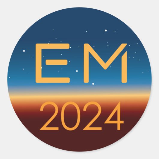 EM2024 Rundaufkleber Runder Aufkleber (Vorderseite)