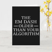 Em Dash älter als AI-Algorithmus für englische Sch Karte (Gelbe Blume)