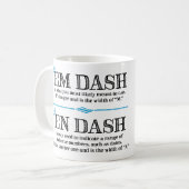 Em Dash Grammar Mug Punctuation Gifts for Teachers Kaffeetasse (Vorderseite Links)