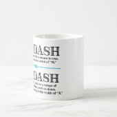 Em Dash Grammar Mug Punctuation Gifts for Teachers Kaffeetasse (Mittel)