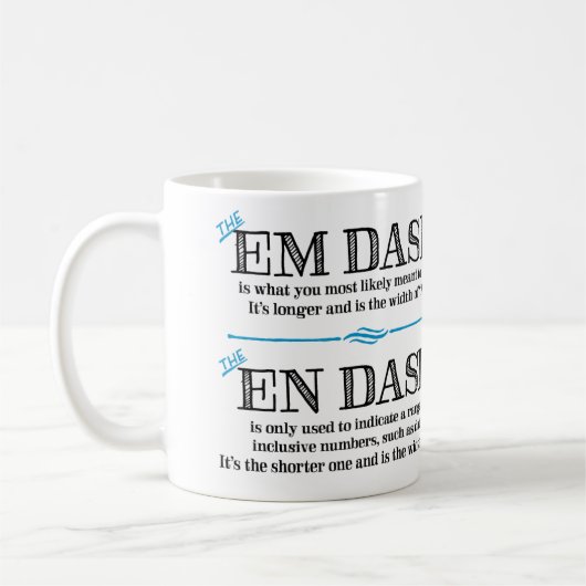 Em Dash Grammar Mug Punctuation Gifts for Teachers Kaffeetasse (Links)