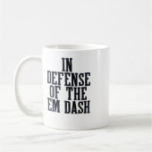 Em Dash Interpunktion Fan Editor Leser Schriftstel Kaffeetasse (Links)
