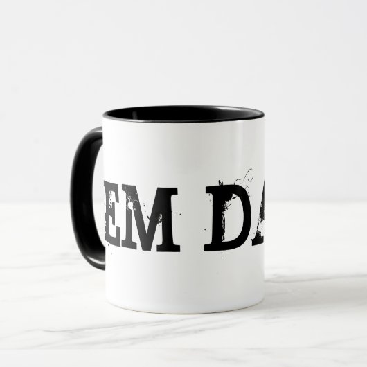 Em Dash Writing Tasse (Vorderseite Links)