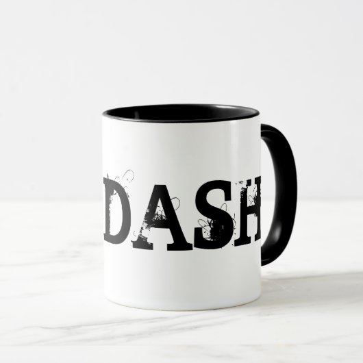 Em Dash Writing Tasse (VorderseiteRechts)