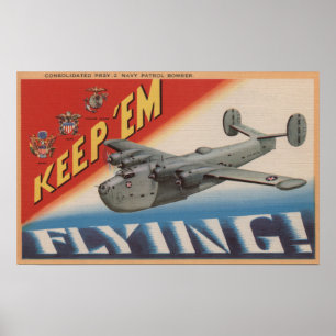 "Em Flying/PB2Y-2 behalten Poster