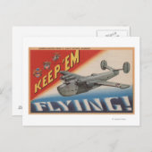 "Em Flying/PB2Y-2 behalten Postkarte (Vorne/Hinten)