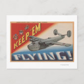 "Em Flying/PB2Y-2 behalten Postkarte (Vorderseite)