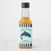 Em im Fischfang Bachelor Party Schönheit Alkoholflaschenetikett (Vorderseite)