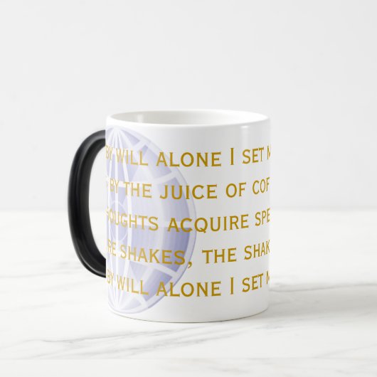 EM-Kernwaffen-Kaffee-Beschwörungsformel Verwandlungstasse (Vorderseite Links)