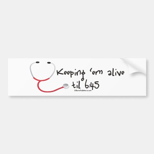 EM lebendig behalten bis 6:45 Autoaufkleber (Vorne)