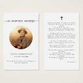 Em Memoria Spanische Beerdigungskarte Foto (Vorne & Hinten)