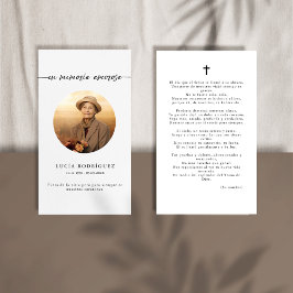 Em Memoria Spanische Beerdigungskarte Foto