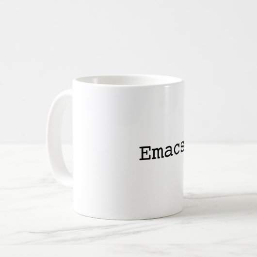 Emacs Kaffeetasse (Vorderseite Links)