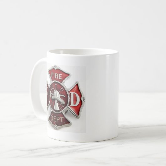 "Email" Feuer-Abteilungs-Insignien Kaffeetasse (Vorderseite Links)