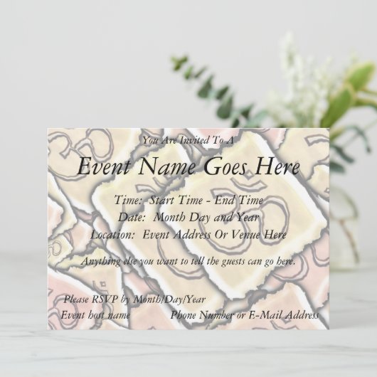 Email-Fliese OM (Om) Einladung (Stehend Vorderseite)