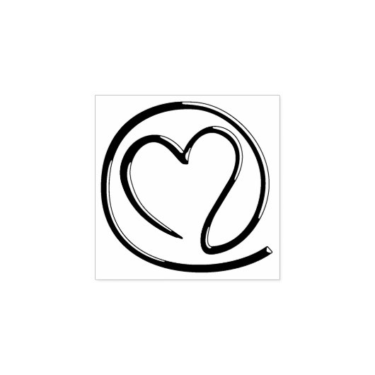 eMail für Sie - Herzdesign + Ihre Ideen Gummistempel (Prägung)