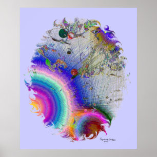 Email Sunburst Oval Rahmen, Art Signature Poster