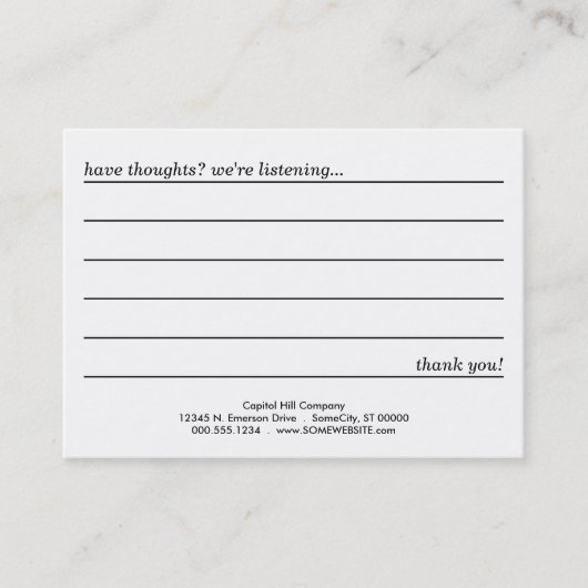 Emailkommentartkarte Visitenkarte (Vorderseite)