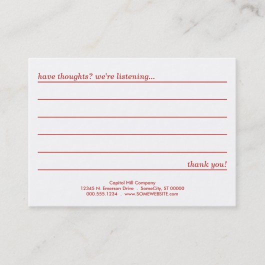 Emailkommentartkarte Visitenkarte (Vorderseite)