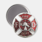 'Emaille' Feuerabweiszeichen Magnet (Vorderseite/Rückseite)