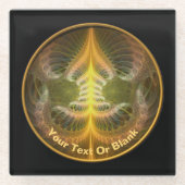 Emaillierte Messingfächer Glasuntersetzer (Vorderseite)