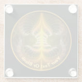 Emaillierte Messingfächer Glasuntersetzer (Rückseite)