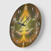 Emaillierte Messingfächer Große Wanduhr (Winkel)