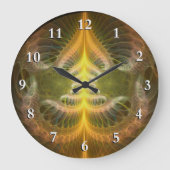 Emaillierte Messingfächer Große Wanduhr (Vorderseite)