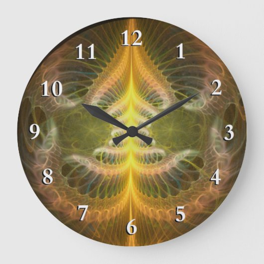 Emaillierte Messingfächer Große Wanduhr (Vorderseite)