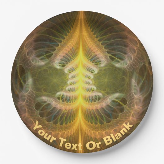 Emaillierte Messingfächer Pappteller (Vorderseite)