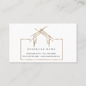 Emaillogos für Anwesen-Agent mit goldfarbenem Haus Visitenkarte (Rückseite)