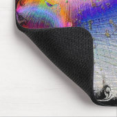 Emamel Sunburst mit Oval Rahmen Mousepad (Ecke)