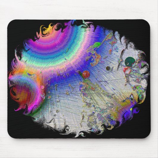 Emamel Sunburst mit Oval Rahmen Mousepad (Vorne)