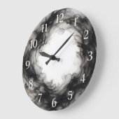 Emanation — Fluid Ink-Wash Große Wanduhr (Winkel)