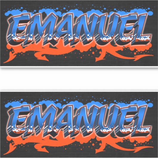 Emanuel Vorname Name Graffiti Aufkleber Sticker (Vorderseite)