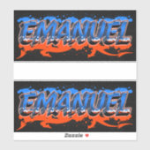 Emanuel Vorname Name Graffiti Aufkleber Sticker (Blatt)