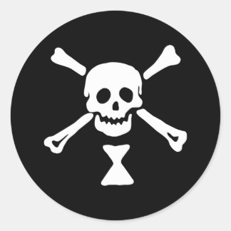Emanuel Wynne Pirate Flag Piratenflagge Runder Aufkleber