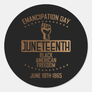 Emanzipation 19. Juni 1865 Männer Wo Runder Aufkleber