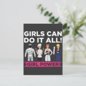 Emanzipation der Frauen Gleichberechtigung Starke Postkarte (Stehend Vorderseite)