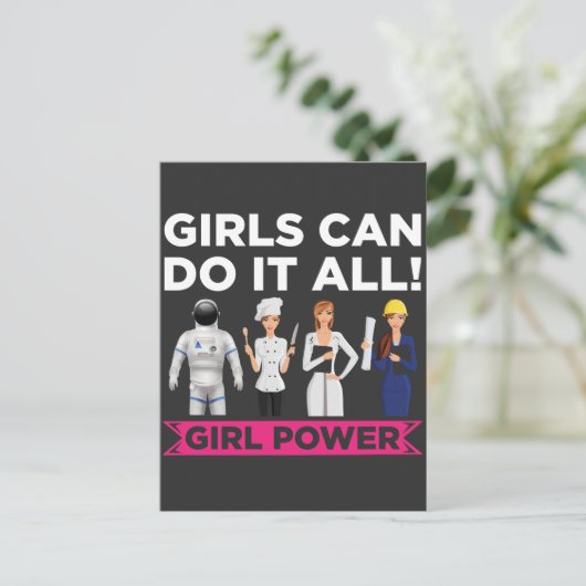 Emanzipation der Frauen Gleichberechtigung Starke Postkarte (Stehend Vorderseite)