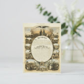 Emanzipation Proklamation von L. Lipman Postkarte (Stehend Vorderseite)