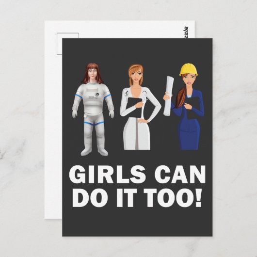 Emanzipation von Mädchen Gleichberechtigung Starke Postkarte (Vorne/Hinten)